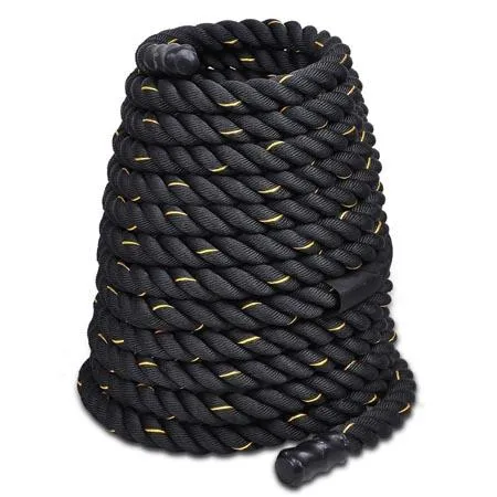 1.5"x50' Poly Undulation Battling Workout Rope Black