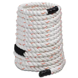 1.5"x50' Poly Undulation Battling Workout Rope White