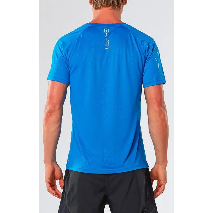 2XU Men's Ghost Short Sleeve T-Shirt - Blue