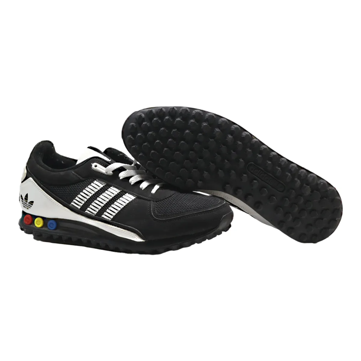 ADIDAS LA Trainer 2 'Black White' Sneaker Trainers Black Synthetic Mens UK 9.5