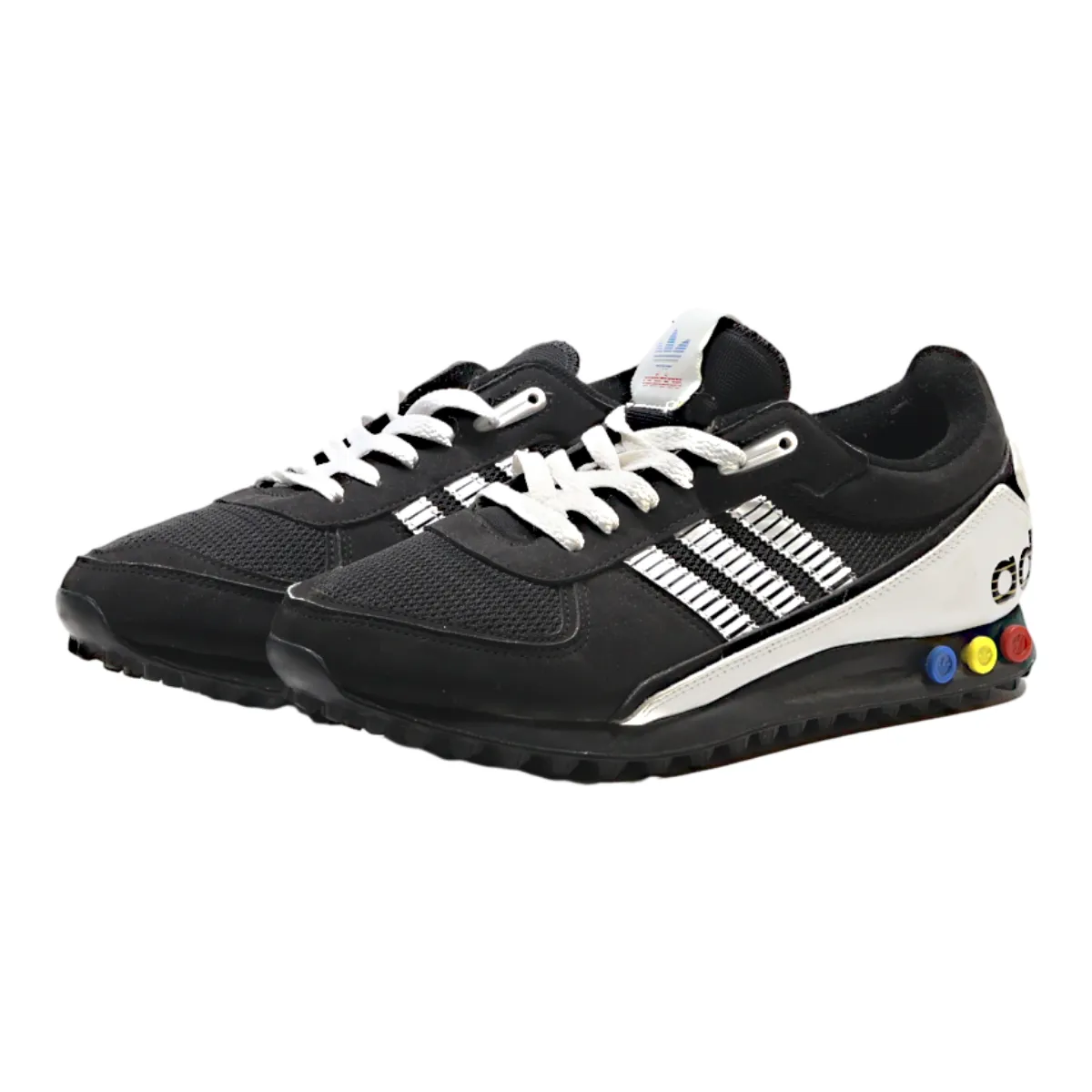 ADIDAS LA Trainer 2 'Black White' Sneaker Trainers Black Synthetic Mens UK 9.5