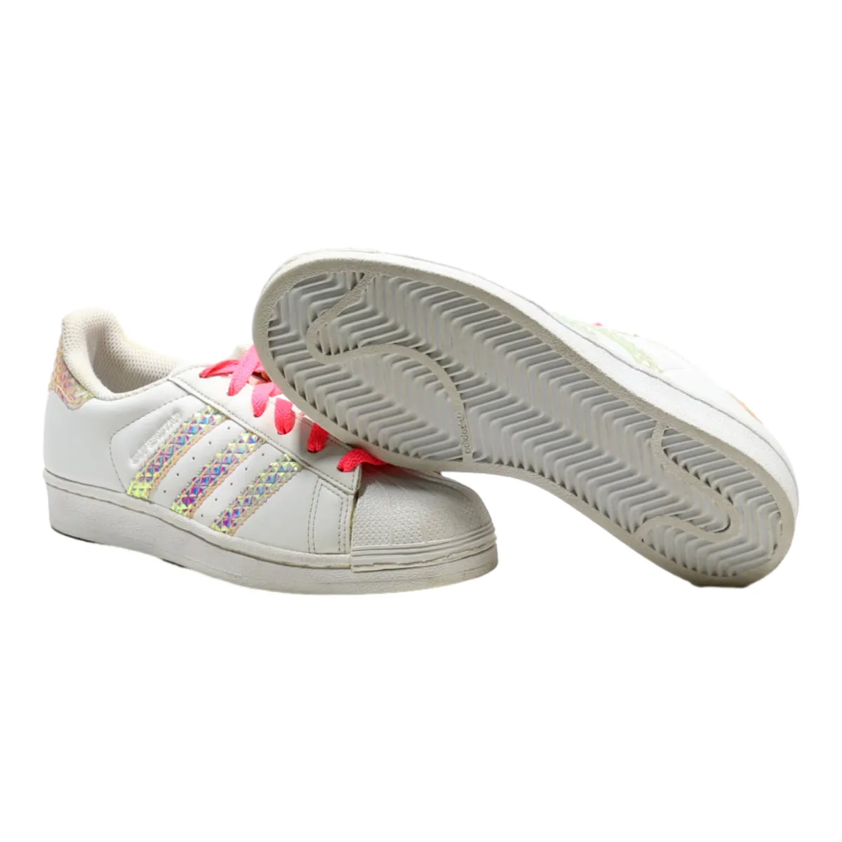 ADIDAS Sneaker Trainers White Synthetic Girls UK 4