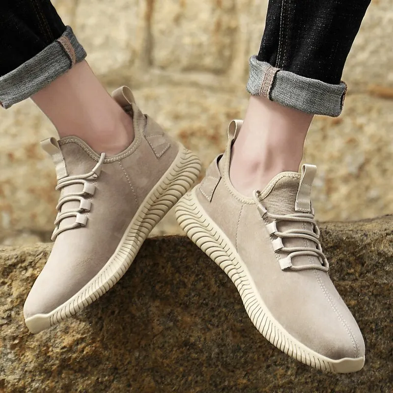 Angelo Ricci™ Designer Trendy Suede Lightweight Sneakers
