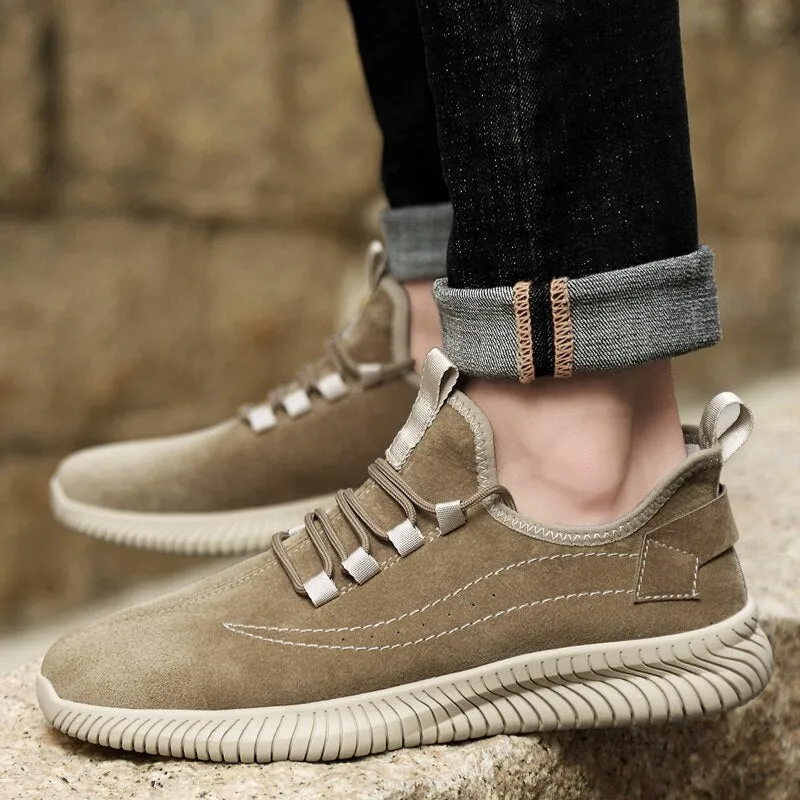 Angelo Ricci™ Designer Trendy Suede Lightweight Sneakers