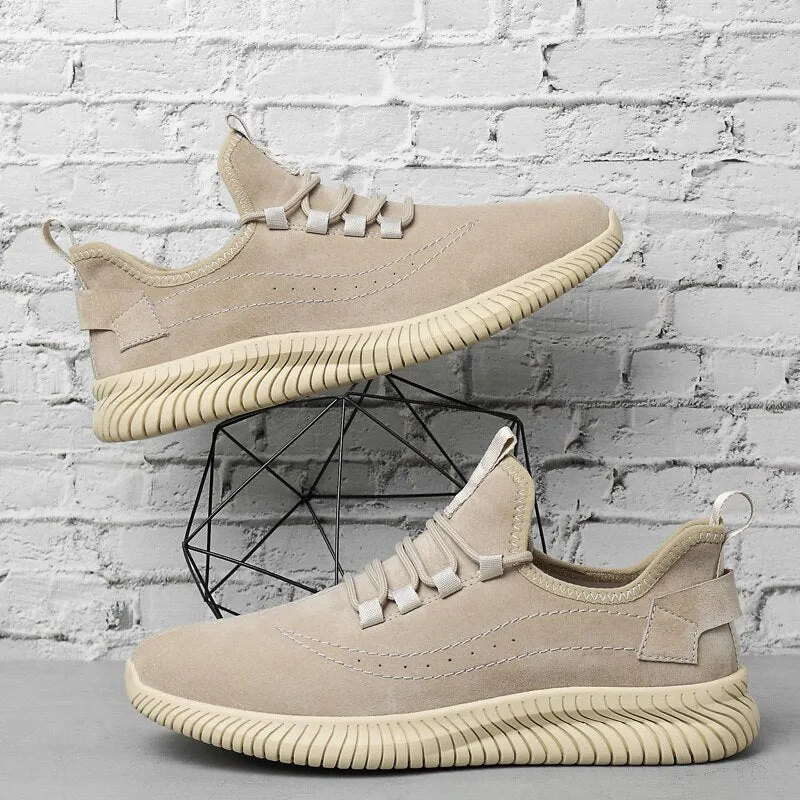 Angelo Ricci™ Designer Trendy Suede Lightweight Sneakers