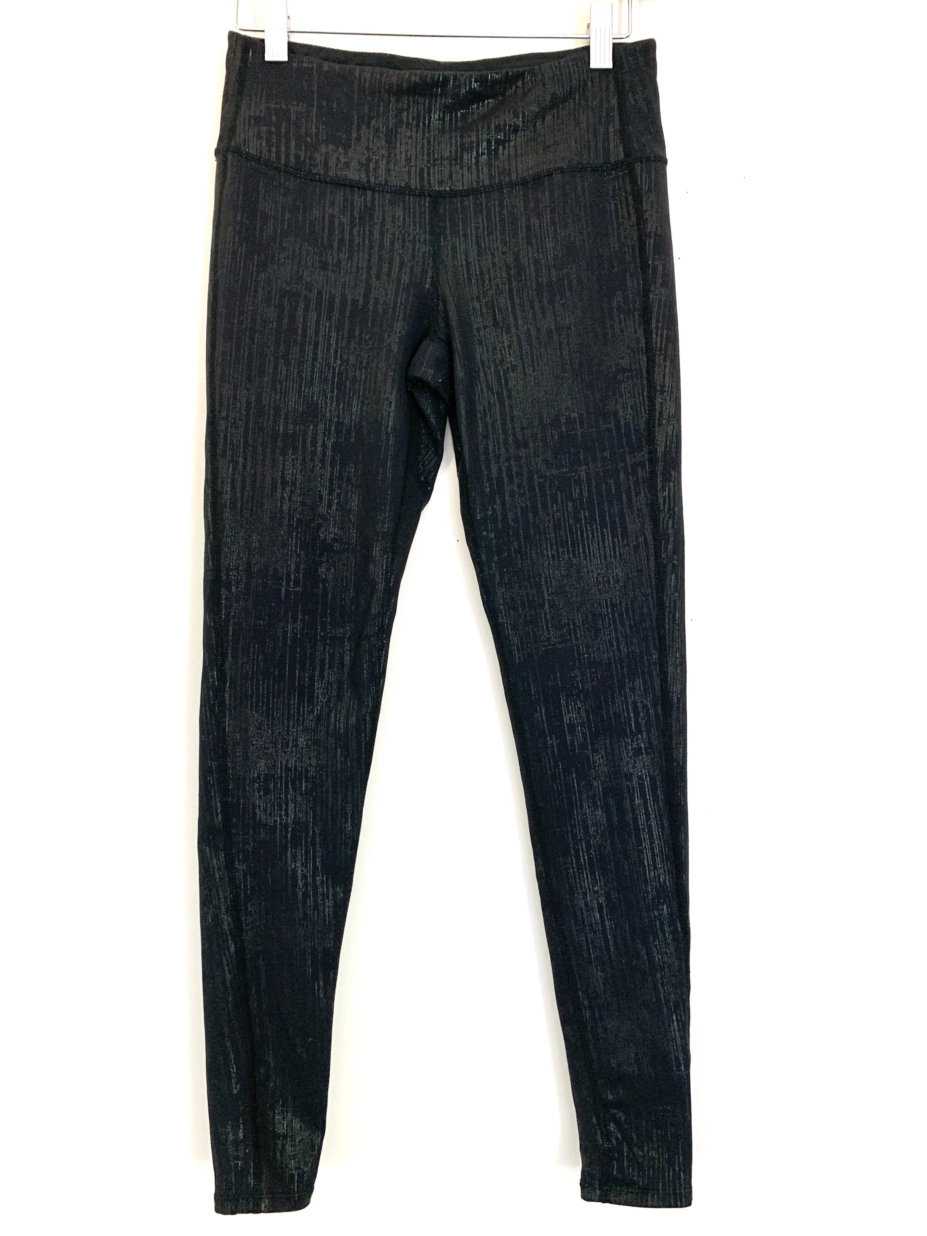 Athleta Black Metallic Crop Pants- Size S