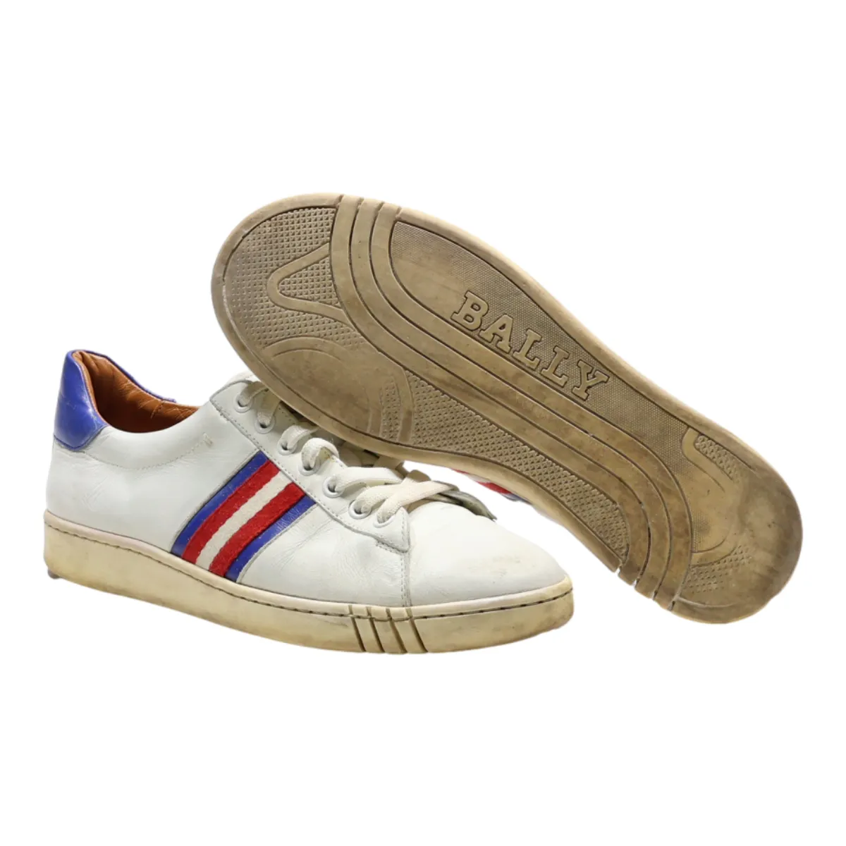 BALLY Sneaker Trainers White Synthetic Mens UK 7.5