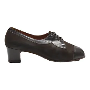BALLY VASANO Heeled Derby Shoes Brown Leather Womens UK 6.5