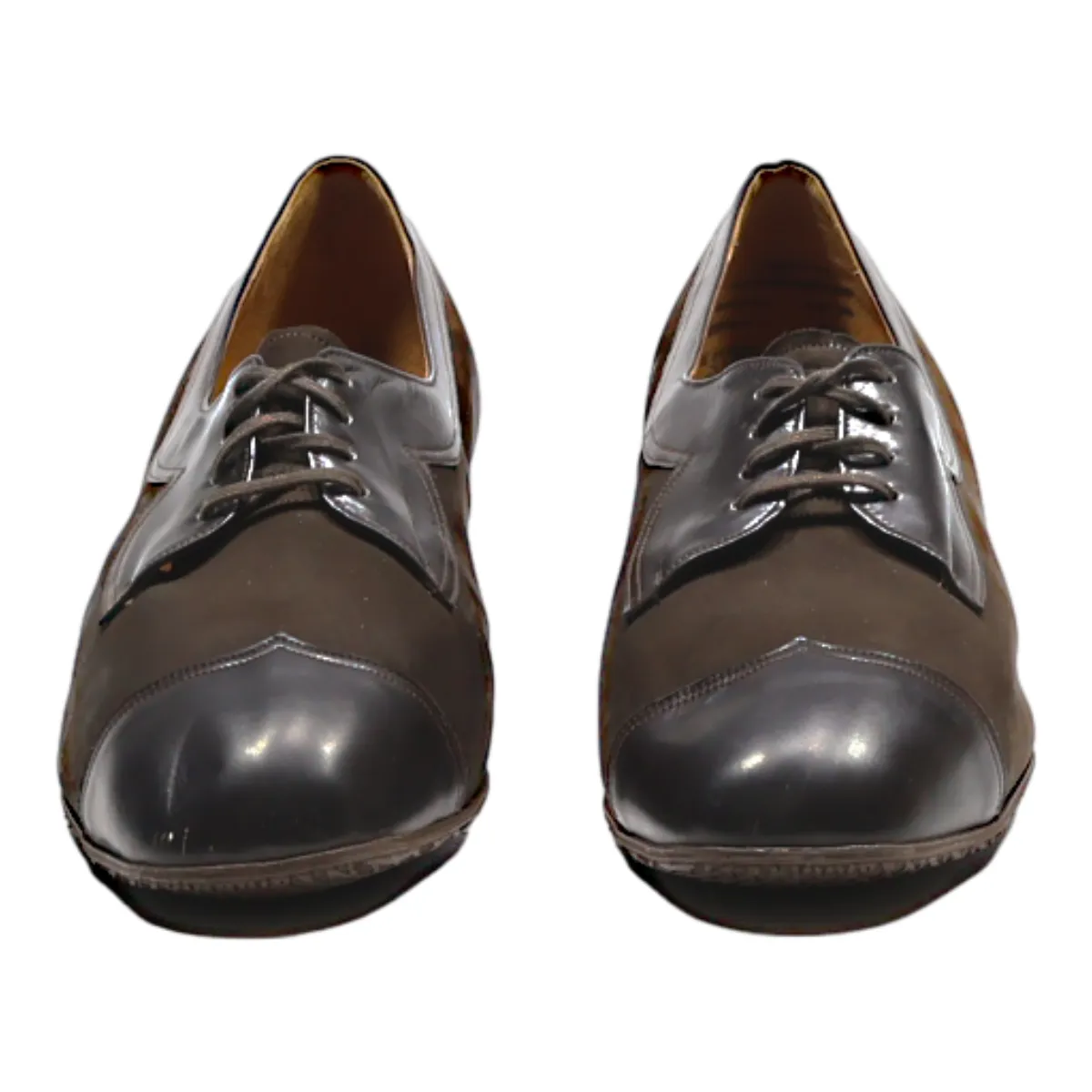 BALLY VASANO Heeled Derby Shoes Brown Leather Womens UK 6.5