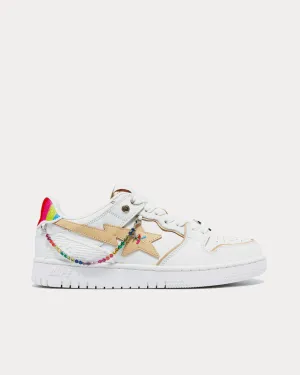 Bape Sk8 Sta Rainbow White Low Top Sneakers