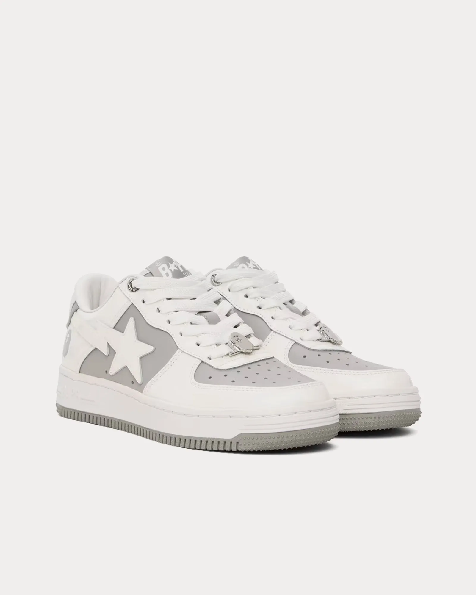 Bape Sta #6 White / Grey Low Top Sneakers