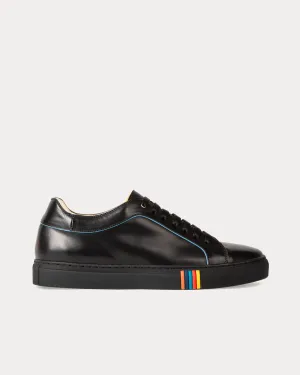 Basso with Artist Stripe Trim Black Low Top Sneakers