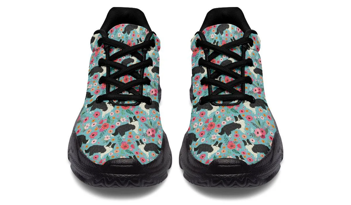 Border Collie Flower Chunky Sneakers
