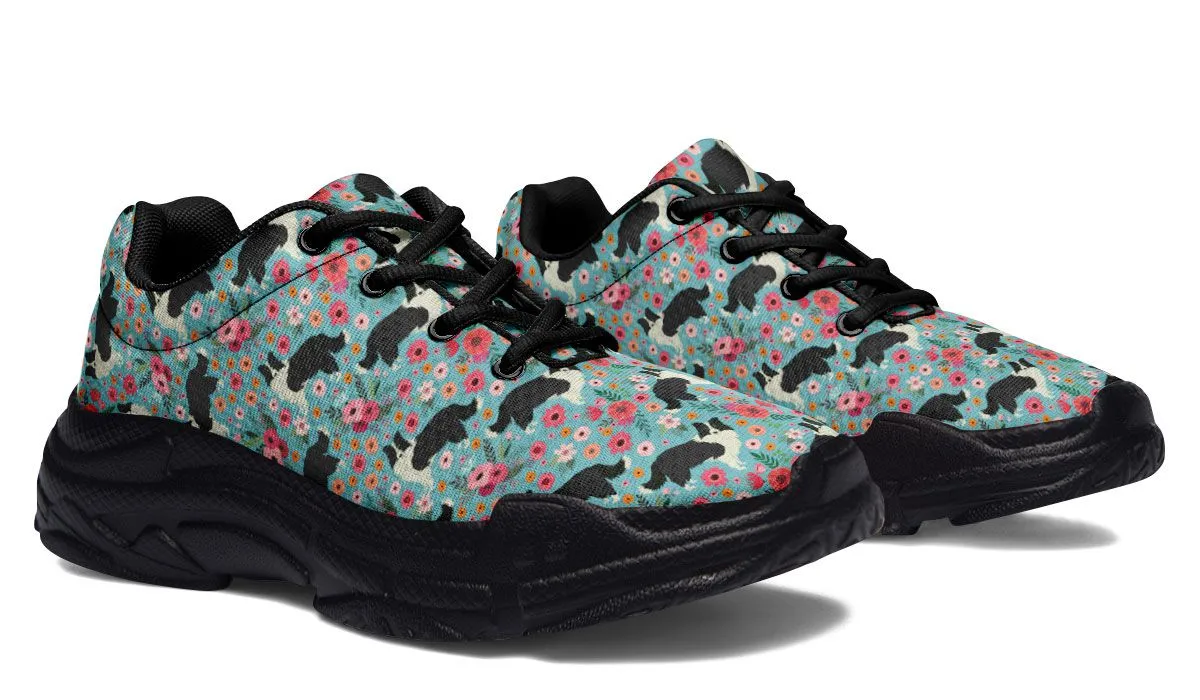 Border Collie Flower Chunky Sneakers