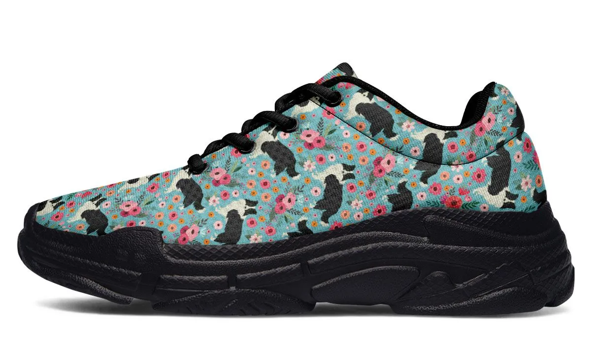 Border Collie Flower Chunky Sneakers