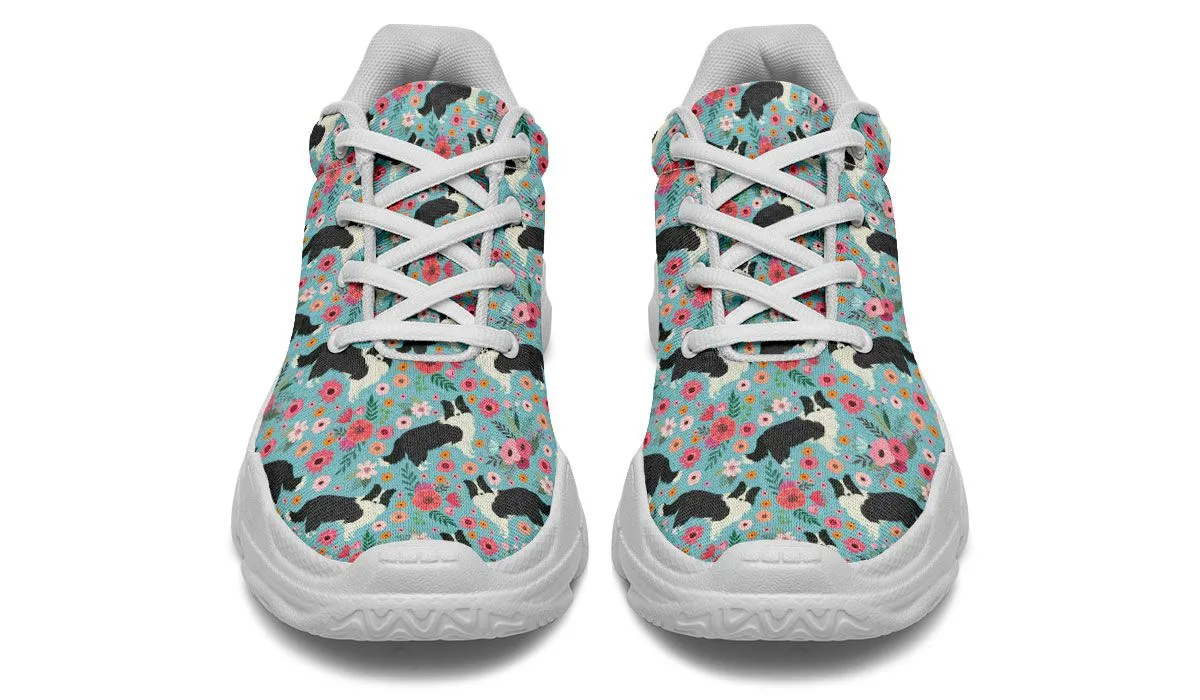 Border Collie Flower Chunky Sneakers