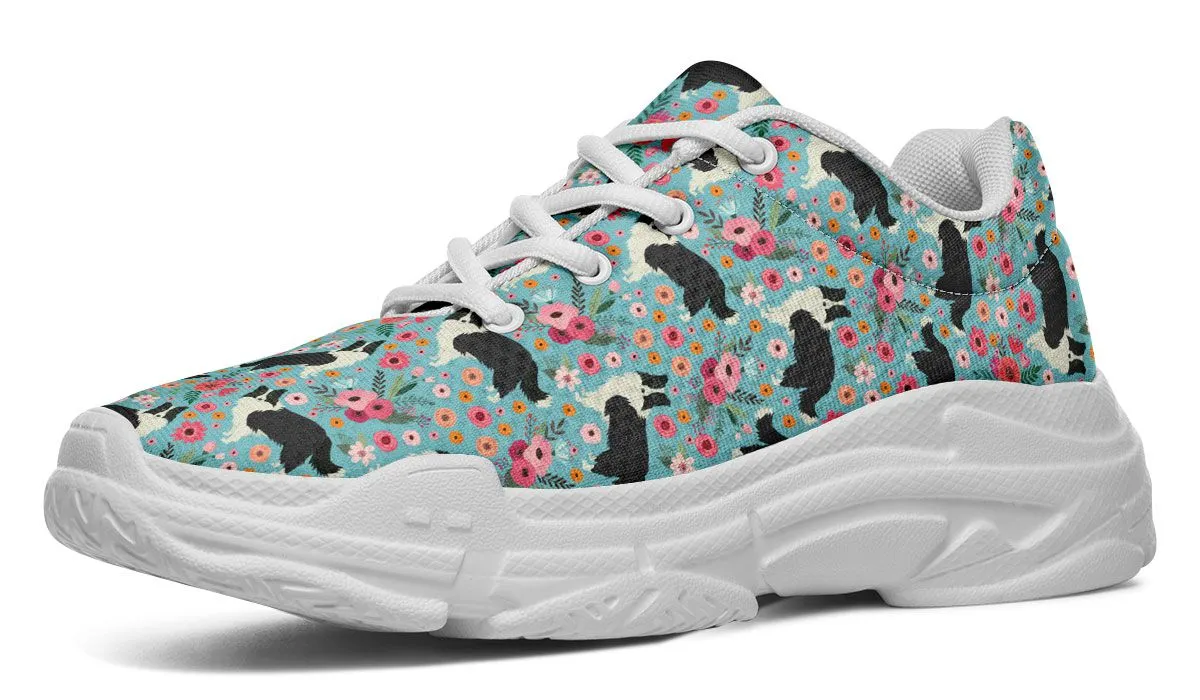Border Collie Flower Chunky Sneakers