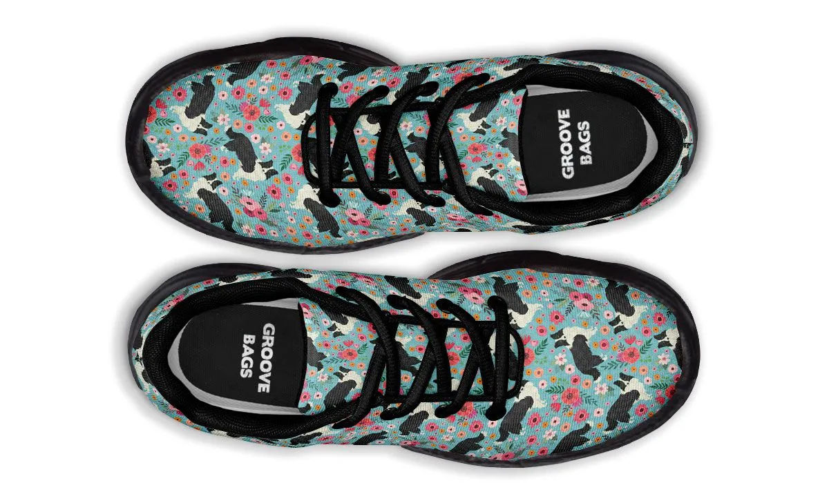 Border Collie Flower Chunky Sneakers