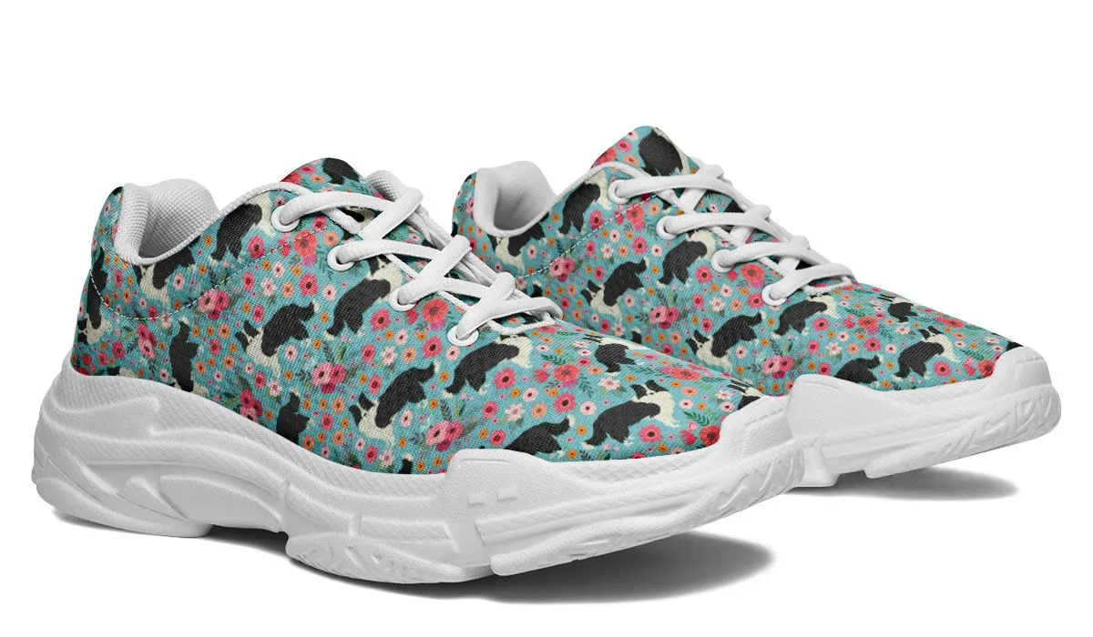 Border Collie Flower Chunky Sneakers