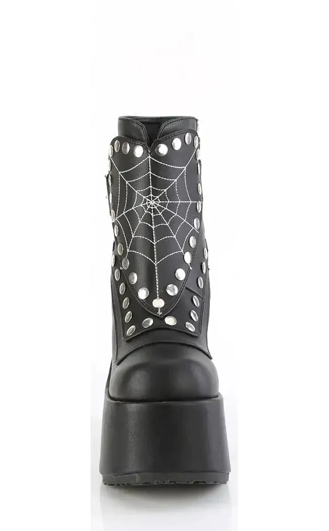 CAMEL-70 Black Vegan Mid-Calf Boots (AU Stock)