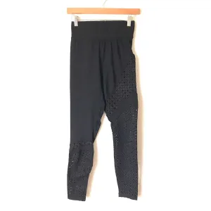 Carbon38 Black Eyelet Detail Legging- Size S (Inseam 26")