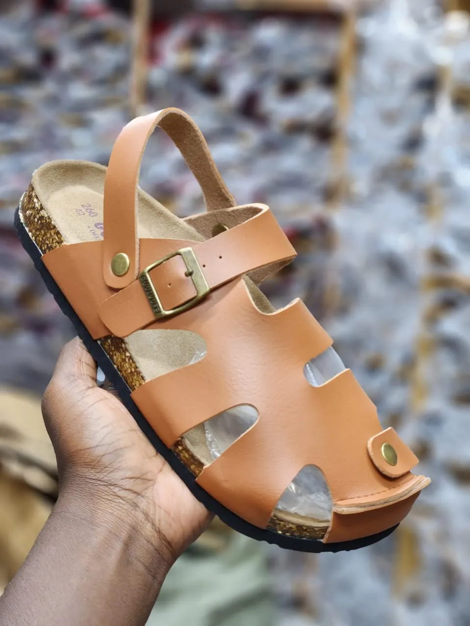 CASUAL BUCKLE CORK SANDALS[CLOSED TOE]