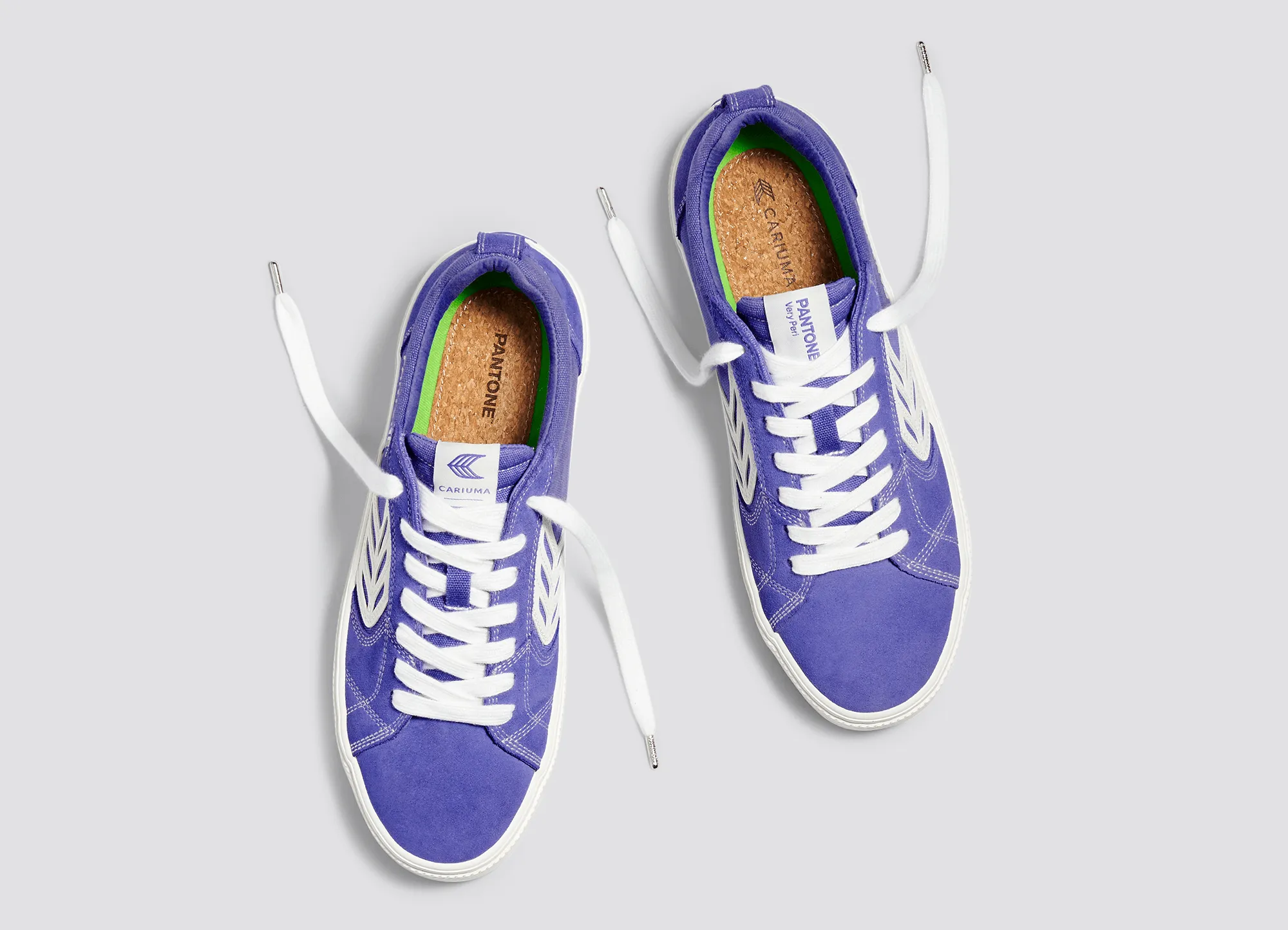 CATIBA PRO Low Pantone Very Peri Suede and Canvas Contrast Thread Ivory Logo Sneaker Men