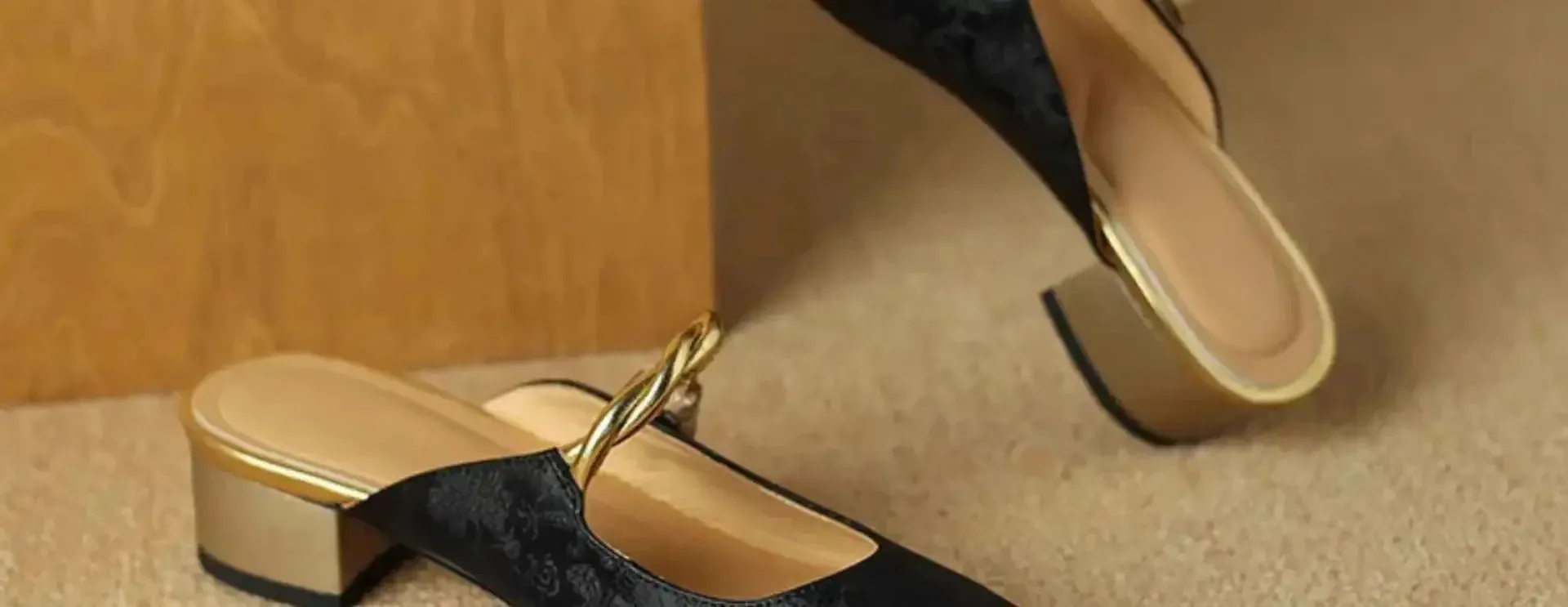 CHRIS Slipper or Slingback Pearl Accent Slip-On Shoes