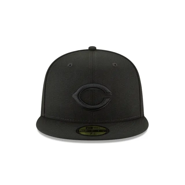 Cincinnati Reds - 59Fifty Basic Black on Black Hat, New Era by Southern Sportz Store