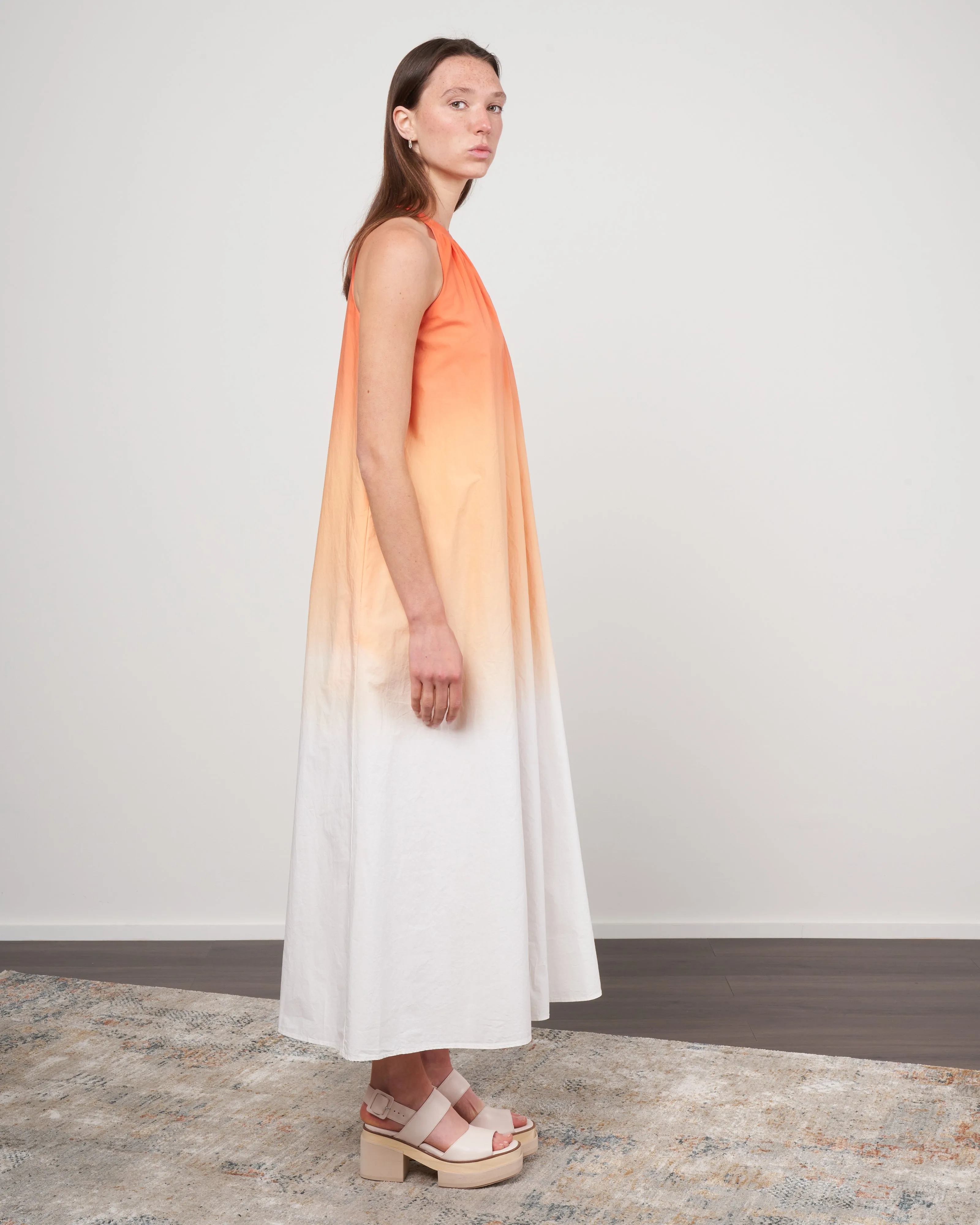 cotton ombre dress - 518 cantaloupe