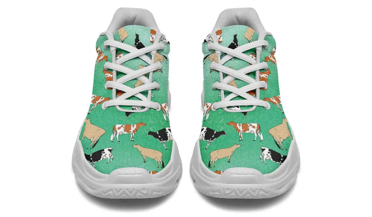 Cow Lovers Chunky Sneakers