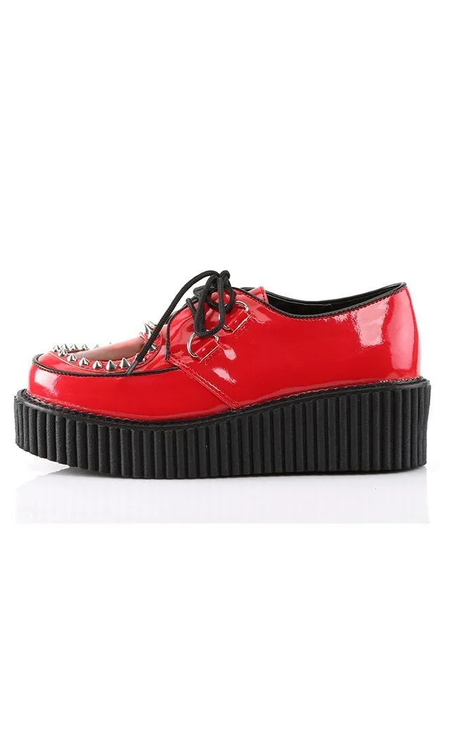 CREEPER-108 Red Patent Creepers