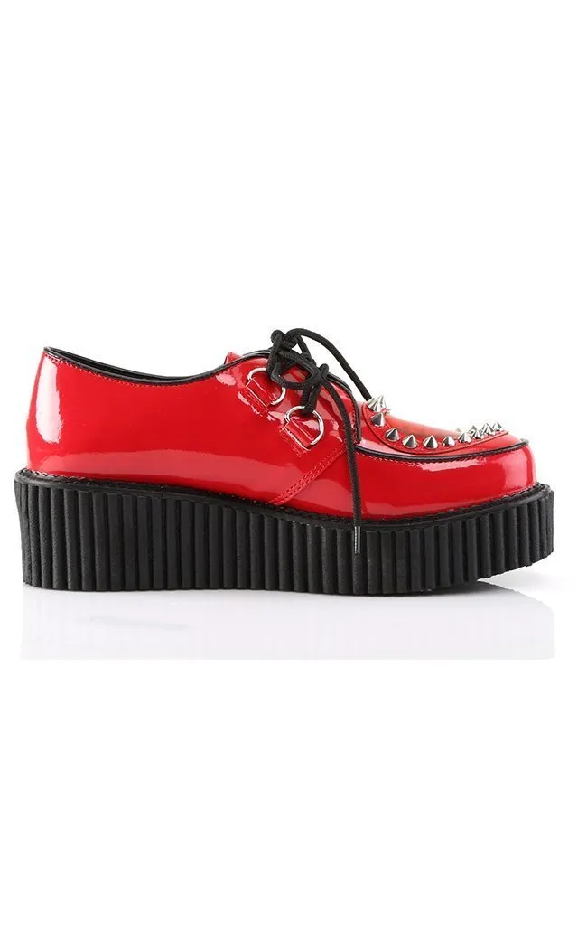 CREEPER-108 Red Patent Creepers