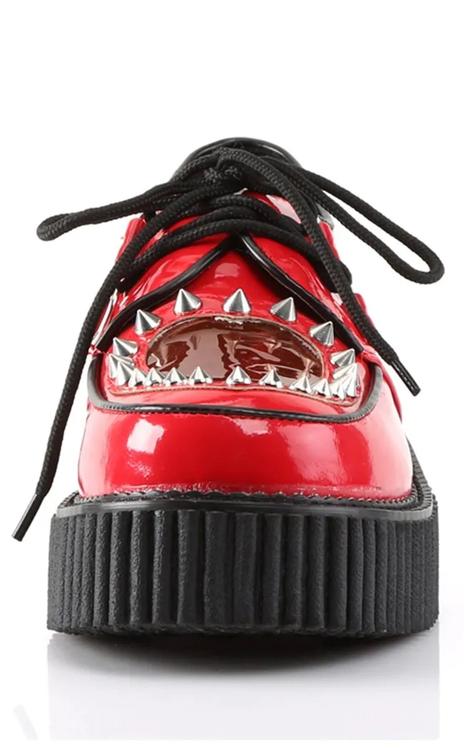 CREEPER-108 Red Patent Creepers