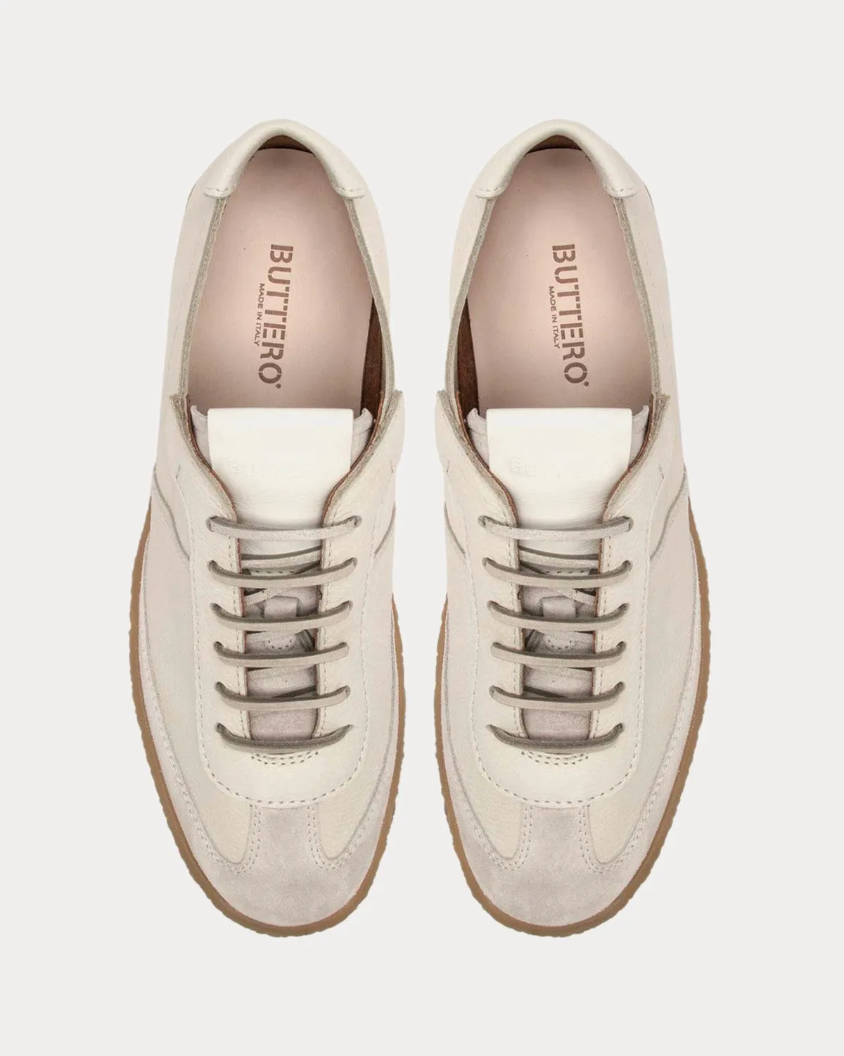 Crespo Leather White Low Top Sneakers