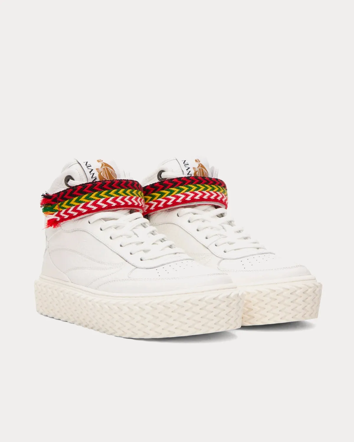 Curbies Leather White High Top Sneakers
