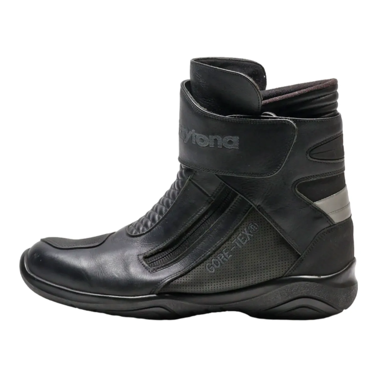 DAYTONA Biker Boots Black Leather Mens UK 9.5