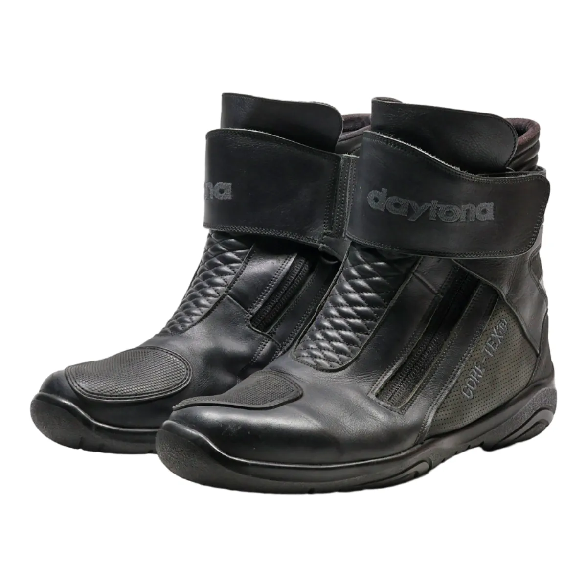 DAYTONA Biker Boots Black Leather Mens UK 9.5