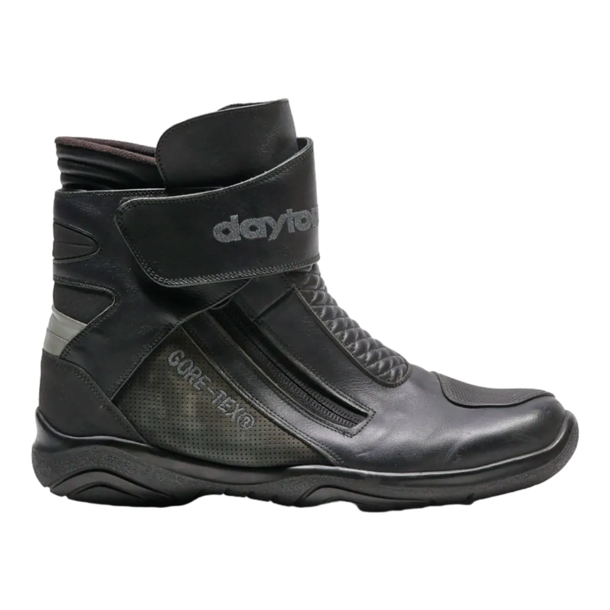 DAYTONA Biker Boots Black Leather Mens UK 9.5