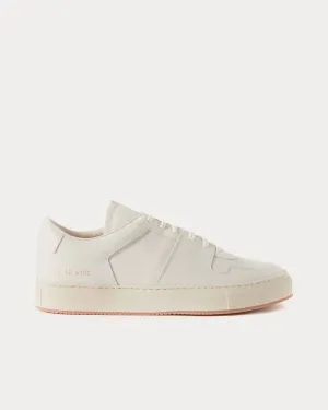 Decades Leather White Low Top Sneakers