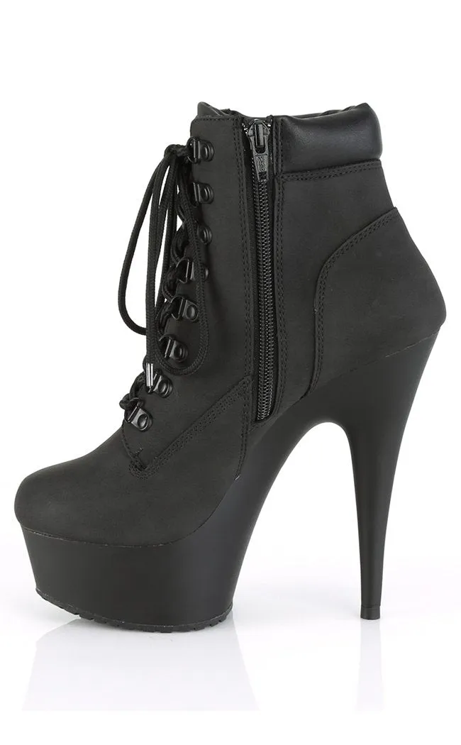 DELIGHT-600TL-02 Black Timberland Platform Ankle Boots