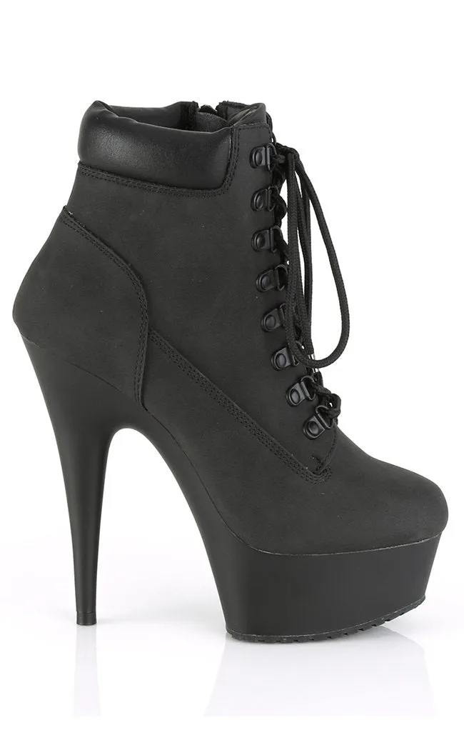 DELIGHT-600TL-02 Black Timberland Platform Ankle Boots