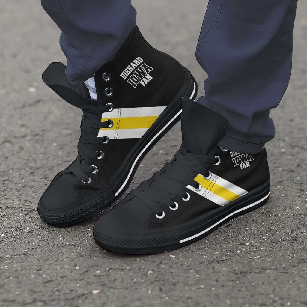 Diehard Iowa Fan Canvas High Top Shoes