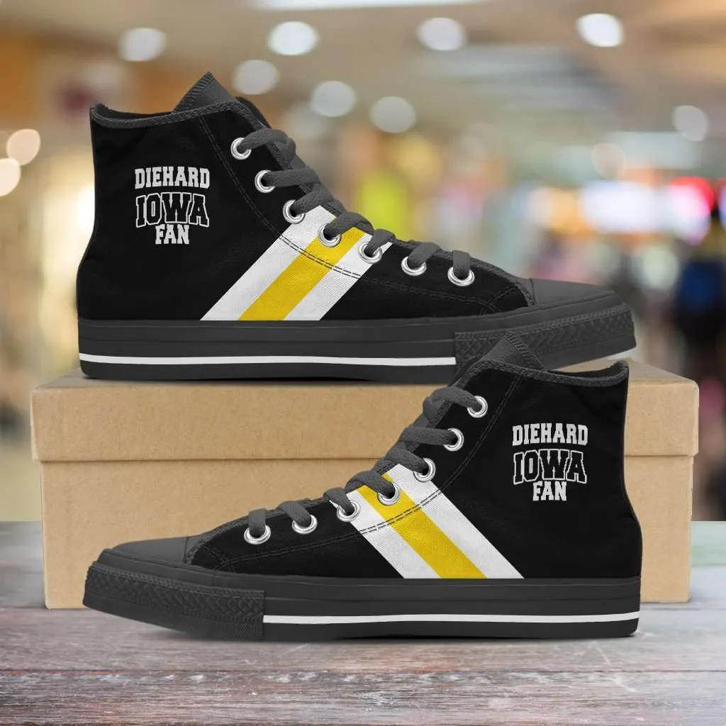 Diehard Iowa Fan Canvas High Top Shoes