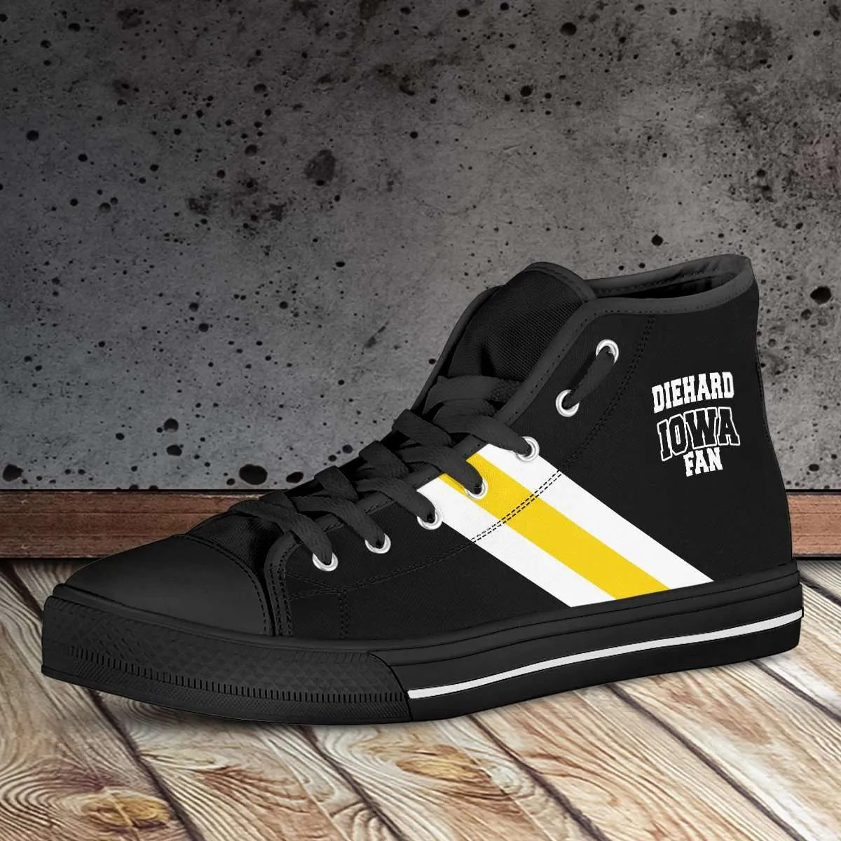 Diehard Iowa Fan Canvas High Top Shoes