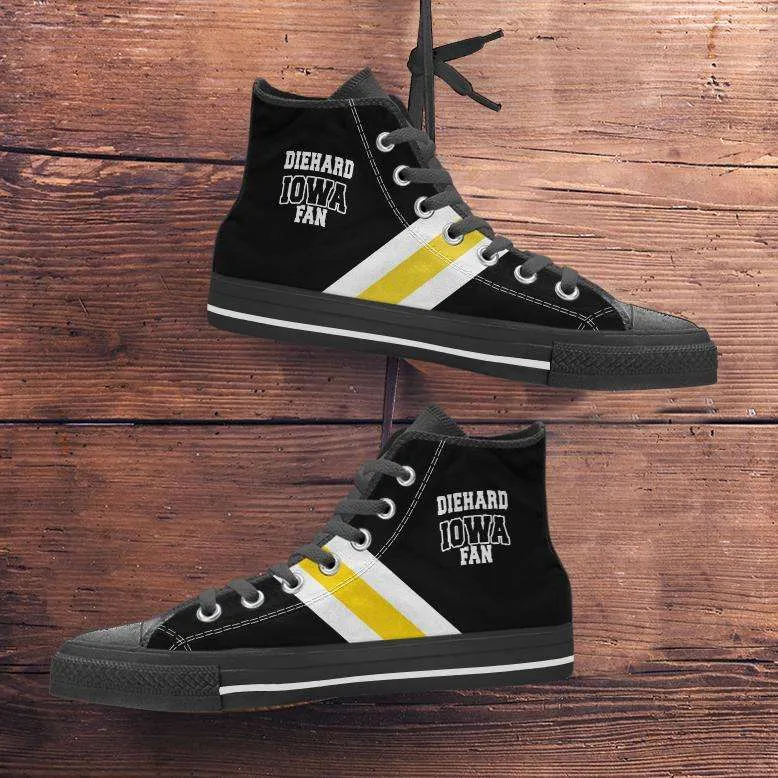 Diehard Iowa Fan Canvas High Top Shoes