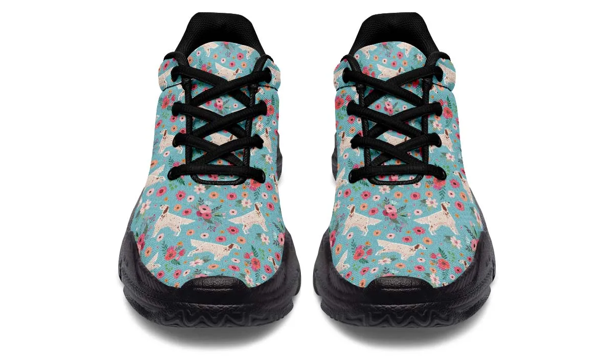 English Setter Flower Chunky Sneakers