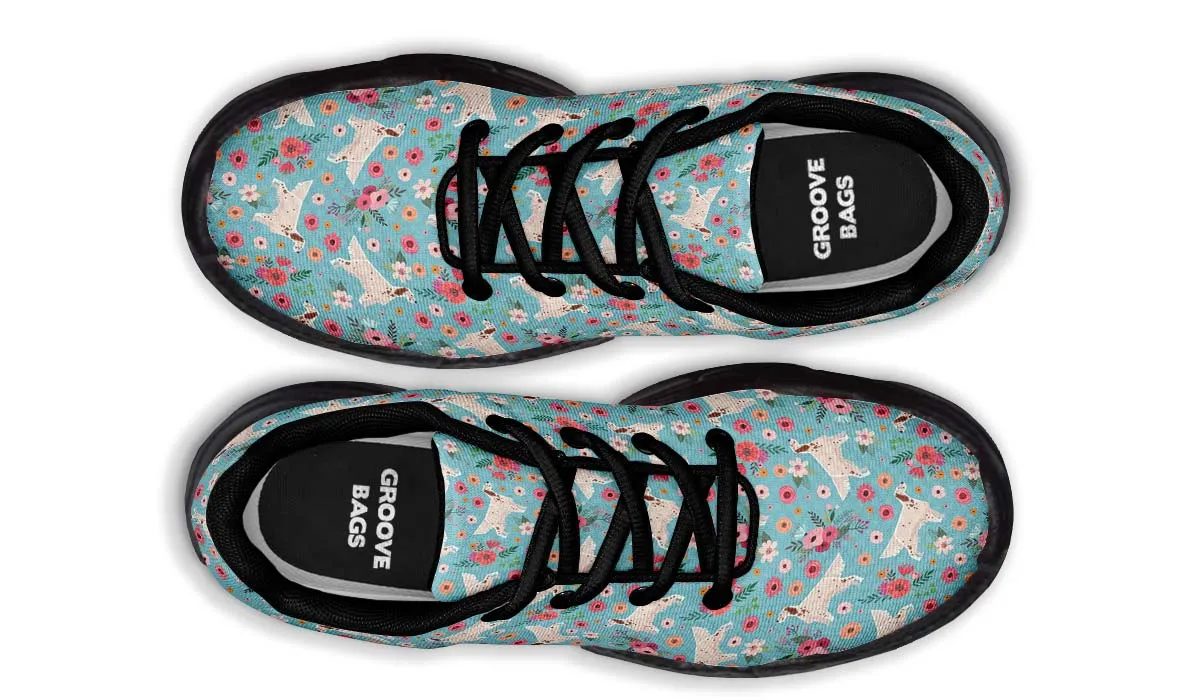 English Setter Flower Chunky Sneakers