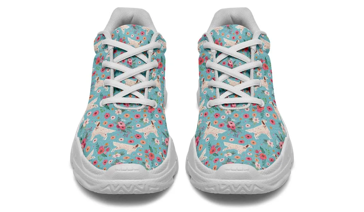 English Setter Flower Chunky Sneakers