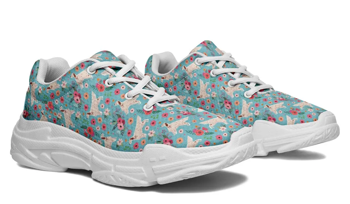 English Setter Flower Chunky Sneakers
